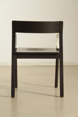 quatre chaises des années 70-80, quatre chaises du modernisme, quatre chaises en bois