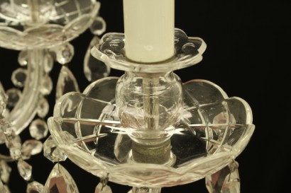 antiguo, araña, cristal biselado
