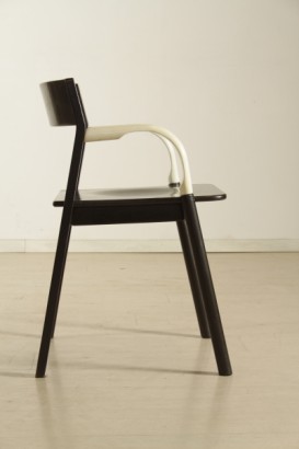 quatre chaises des années 70-80, quatre chaises du modernisme, quatre chaises en bois