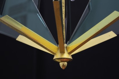 Lampadario_79593 modernariato, lampadario, anni 50, vetri molati