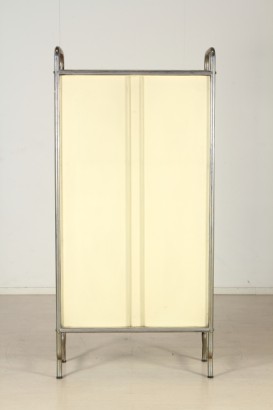 modernariato, vetrina anni 50, metallo cromato