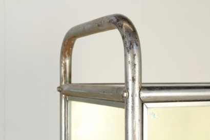 modernariato, vetrina anni 50, metallo cromato