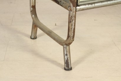 modernariato, vetrina anni 50, metallo cromato