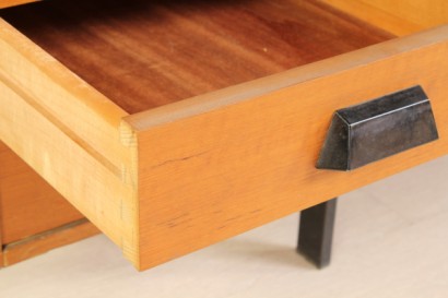 Scrivania modernariato_79706 modernariato, scrivania modernariato, scrivania anni 50, scrivania anni 60, scrivania con cassetti, legno e teak, piano in formica