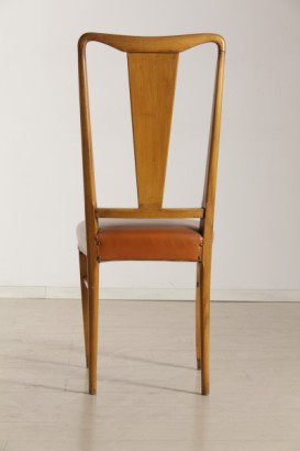quatre chaises du modernisme, quatre ans de chaises 40, chaises en hêtre, assise rembourrée, ciel enveloppe