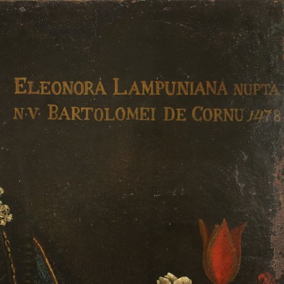 Portrait of Eleonora Lampugnani Oil on Canvas XVI Century