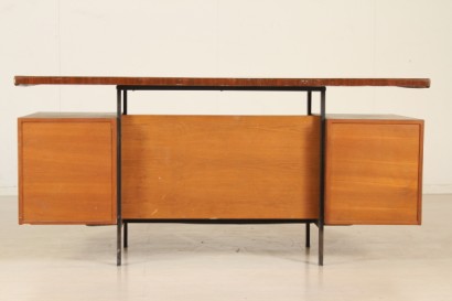 coleccionables, escritorios modernos, escritorio años 50, 60 años, escritorio, escritorio con cajones, madera, cubierta de teca y formica