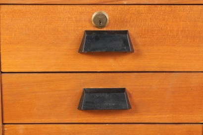 coleccionables, escritorios modernos, escritorio años 50, 60 años, escritorio, escritorio con cajones, madera, cubierta de teca y formica