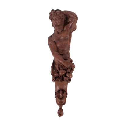 antique, sculpture, sculpture antique, sculpture antique, sculpture italienne antique, sculpture antique, sculpture néoclassique, sculpture du 19ème siècle, Telamon en bois sculpté