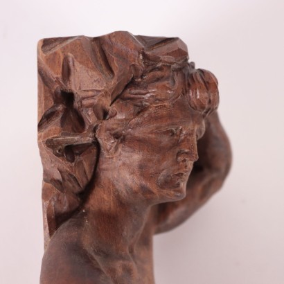 antique, sculpture, sculpture antique, sculpture antique, sculpture italienne antique, sculpture antique, sculpture néoclassique, sculpture du 19ème siècle, Telamon en bois sculpté