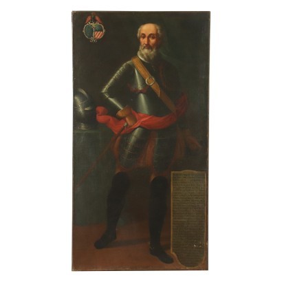Porträt von Bartolomeo III D'Olevano, Öl auf Leinwand, Italien, '500.