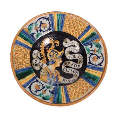 Assiette de Parade, Majolique, Deruta (Italie), Fin du '800-'900.