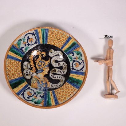 Assiette de Parade, Majolique, Deruta (Italie), Fin du '800-'900.