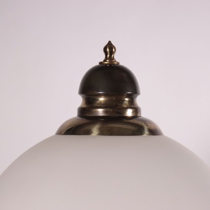 Lampada da terra, ottone, vetro, marmo.,Lampada Anni 50-60