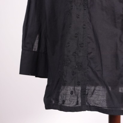 secondhand, moda sostenibile, camicia, blusa, fiorella rubino, taglie forti, taglie curvy, curvy,Blusa Nera Fiorella Rubino
