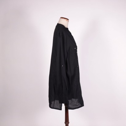 secondhand, moda sostenibile, camicia, blusa, fiorella rubino, taglie forti, taglie curvy, curvy,Blusa Nera Fiorella Rubino