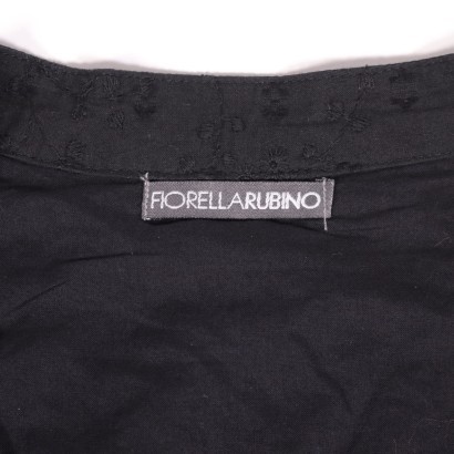 secondhand, moda sostenibile, camicia, blusa, fiorella rubino, taglie forti, taglie curvy, curvy,Blusa Nera Fiorella Rubino