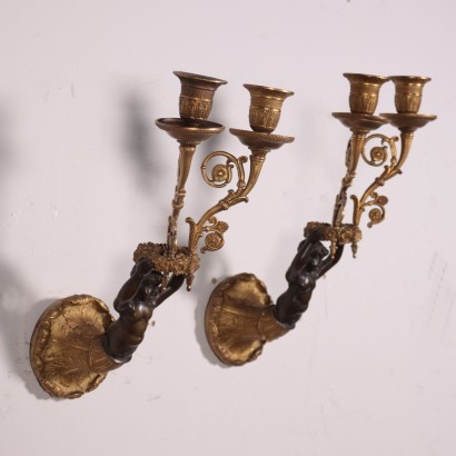 antiquariato, applique, antiquariato applique, applique antiche, applique antiche italiane, applique di antiquariato, applique neoclassico, applique del 800,Coppia di Applique Napoleone III