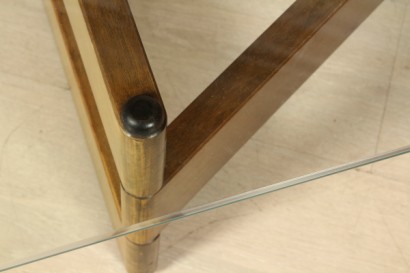 modernité, modernisme design table basse, table basse design, table basse, afra et tobia scarpa, 60 ans, Crystal et hêtre table basse en bois