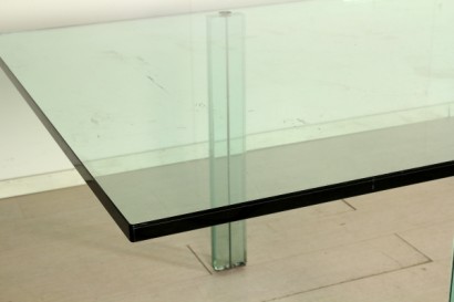 Tavolo Fontana Arte_79860 modernariato, design, tavolo design, tavolo renzo piano, renzo piano per fontana arte, tavolo teso renzo piano, tavolo teso fontana arte, tavolo anni 80, tavolo vetro stratificato