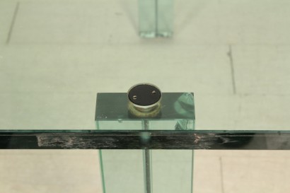 Tavolo Fontana Arte_79861 modernariato, design, tavolo design, tavolo renzo piano, renzo piano per fontana arte, tavolo teso renzo piano, tavolo teso fontana arte, tavolo anni 80, tavolo vetro stratificato