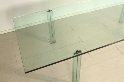 Tavolo Fontana Arte_79862 modernariato, design, tavolo design, tavolo renzo piano, renzo piano per fontana arte, tavolo teso renzo piano, tavolo teso fontana arte, tavolo anni 80, tavolo vetro stratificato