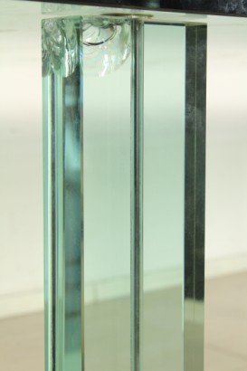 Tavolo Fontana Arte_79865 modernariato, design, tavolo design, tavolo renzo piano, renzo piano per fontana arte, tavolo teso renzo piano, tavolo teso fontana arte, tavolo anni 80, tavolo vetro stratificato