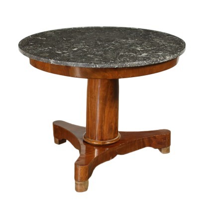 antiguo, mesa, mesa antigua, mesa antigua, mesa italiana antigua, mesa antigua, mesa neoclásica, mesa del siglo XIX, Restauración francesa de Gueridon