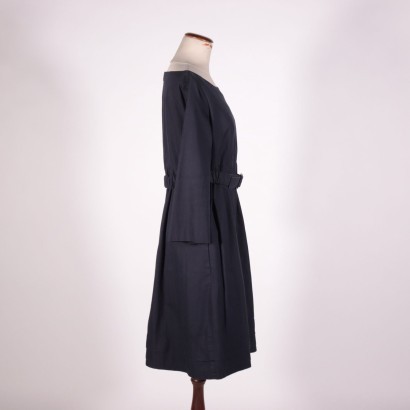 Max&Co, Max Mara, abito, abito midi, cotone, secondhand, made in italy,Abito Blu Max&Co.