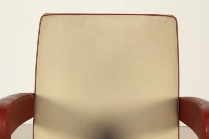 Poltrona ufficio_79978 modernariato, poltrona modernariato, poltrona anni 50, poltrona ufficio, poltrona girevole, rivestimento in skai
