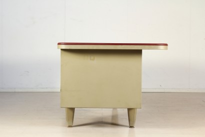modernariato, scrivania modernariato, scrivania trau, scrivania anni 50, piano in skai