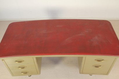 modernariato, scrivania modernariato, scrivania trau, scrivania anni 50, piano in skai