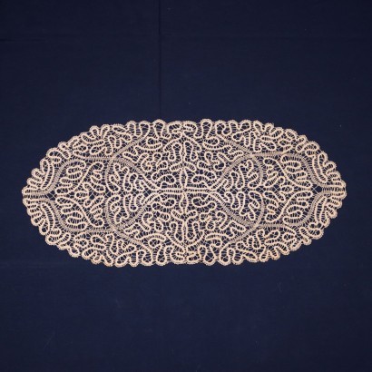 Bobin Made Oval Doily Cotton Italy 20th Century