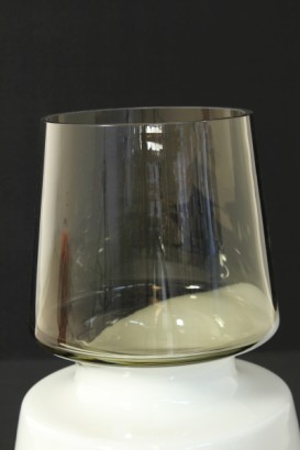 modernariato, illuminazione, lampada da tavolo, vetro opale fumÃ¨