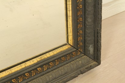 Specchiera_80275 bottega 900, antiquariato, specchiera fine 800, specchiera ebanizzata, dorature