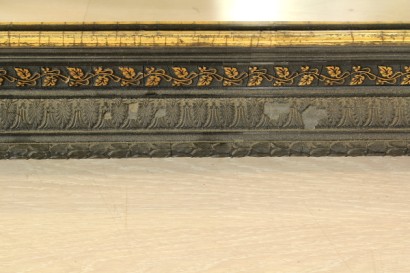 Specchiera_80276 bottega 900, antiquariato, specchiera fine 800, specchiera ebanizzata, dorature