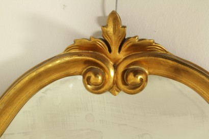 Specchiera dorata_80280 bottega 900, antiquariato, specchiera primi 900, specchiera dorata, intagli