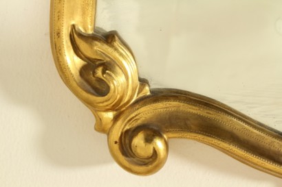 Specchiera dorata_80284 bottega 900, antiquariato, specchiera primi 900, specchiera dorata, intagli