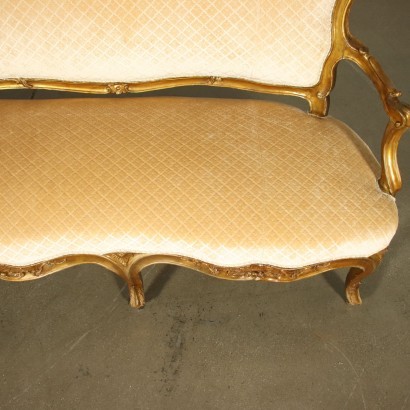 Paire De Canapés Barocchetto Italie Prèmiere Moitié 18ème Siècle