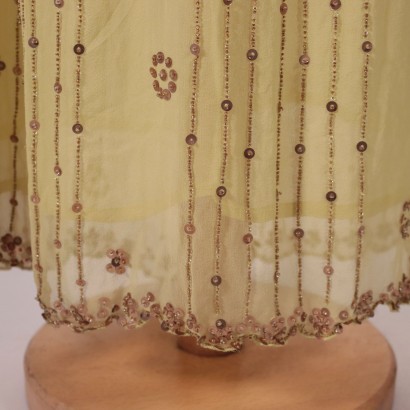 Nico Fontana Yellow Dress With Gilded Sequins Milan