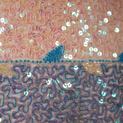 nico fontana, secondhand, paillettes, gonna,Gonna a Righe in Paillettes Nico Fonta