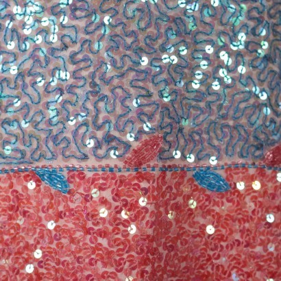 nico fontana, secondhand, paillettes, gonna,Gonna a Righe in Paillettes Nico Fonta