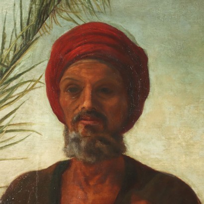 arte, arte italiana, pittura ottocento italiana,Grande Dipinto a Soggetto Orientalista
