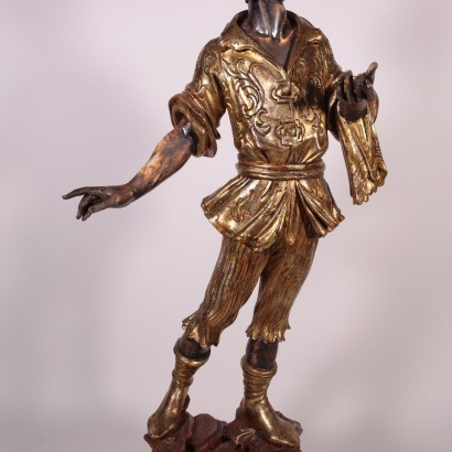 Moor Shaped Revival Torch Holder Resin Italy 20th Century