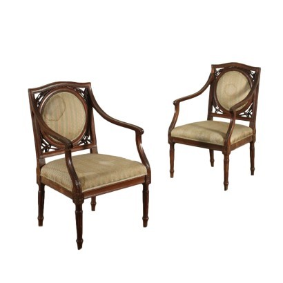 Paire de Fauteuils Néoclassiques Véronais italie '700