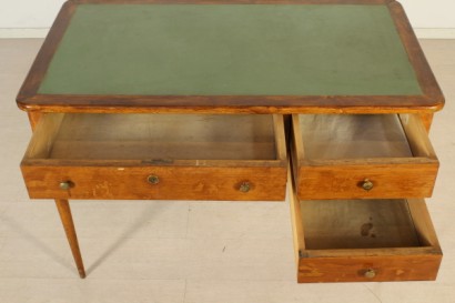 Scrivania anni 40_81343 modernariato, scrivania, anni 40, impiallacciato rovere, linoleum