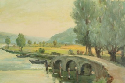 arte del 900, riccardo brambilla, riccardo brambilla 1871-1965, olio su tela