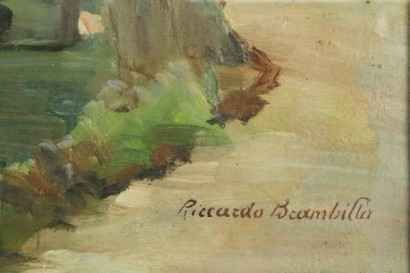 arte del 900, riccardo brambilla, riccardo brambilla 1871-1965, olio su tela