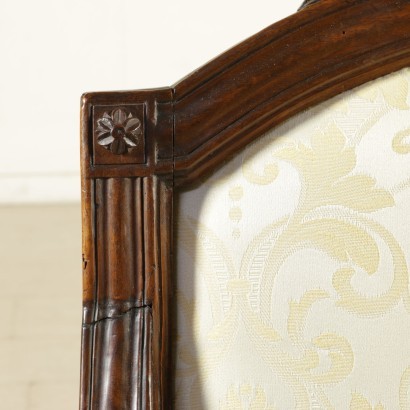 Group of 6 Louis XVI Armchairs Walnut Italy XVIII Century