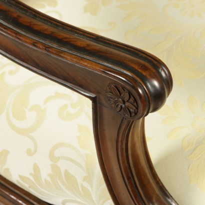 Group of 6 Louis XVI Armchairs Walnut Italy XVIII Century